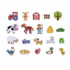 דמויות מגנט מעץ 20 חלקים - דגם חווה VIGA דמויות מגנט מעץ 20 חלקים - דגם חווה VIGA