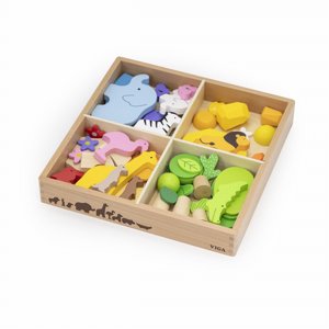 סיפורים טרופיים - סט מיניאטורות לבנייה במגש חלוקה 55 חלקים VIGA סיפורים טרופיים - סט מיניאטורות לבנייה במגש חלוקה 55 חלקים VIGA